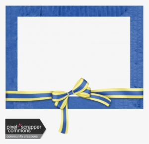 Earth & Sky Frame - Yellow And Blue Ribbon Frame