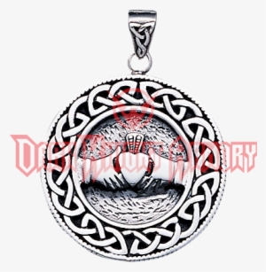 Claddagh With Celtic Knotwork Pendant - Claddagh Pendant For Men