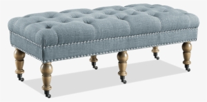Home Decor Collection - Linon Isabelle Linen Bench With Wheels