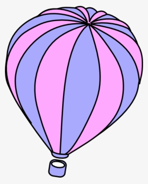 Lavender And Pink Hot Air Balloon Clip Art - Hot Air Ballon Outline