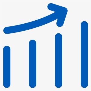 Icon Of Line Graph Going Up With Up Arrow - Chart