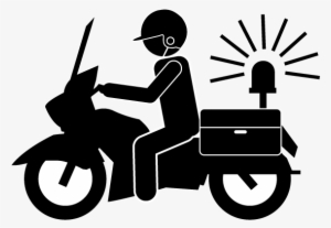 School And Study - Police Motorbike Icon Png
