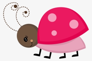 Exibir Todas As Imagens Na Pasta Pink And Brown Ladybugs - Ladybug With Flower Clipart