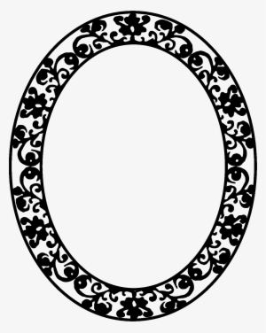 Frame Oval Black And White