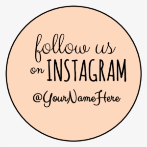 "follow Us On Instagram" Circle Labels - Advertising