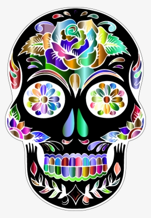 Prismatic Sugar Silhouette By Karen Arnold Big - Day Of The Dead Png