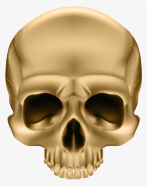 Golden Skull Png Clip Art Image