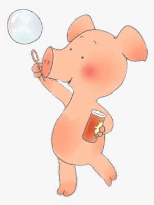 Wibbly Pig Blowing A Soap Bell Png - Wibbly Pig