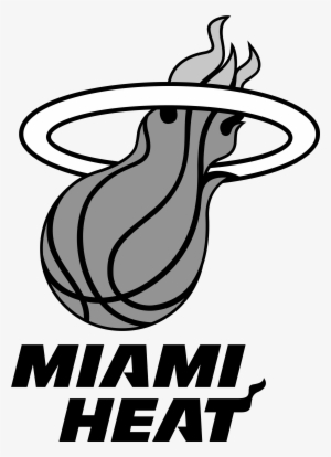 Black And White Download Miami Heat Logo Png Transparent - Miami Heat