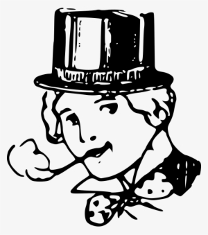 A Girl With A Top Hat, Smoking - Smoking