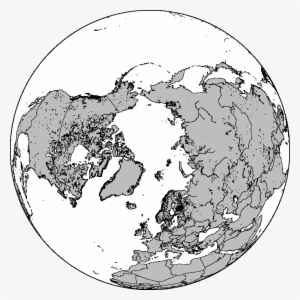 Blankmap Ao 090n North Pole - World Blank Map North Pole
