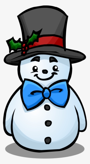 Top Hat Snowman Sprite 001 - Snowman With Top Hat
