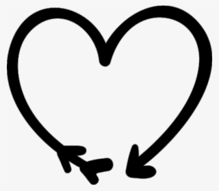 Arrow And Heart Doodle Comments - Heart Doodle Png