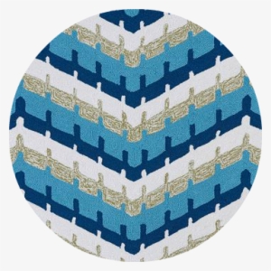 That Emphasis "zig Zag" Pattern Also Known As - Chevron Indoor/outdoor Rug In Blue
