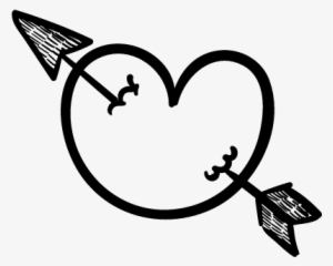 Doodle Heart With Arrow Vector - Garabatos Png