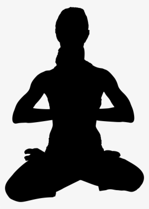 Big Image - Woman Meditating Silhouette Png