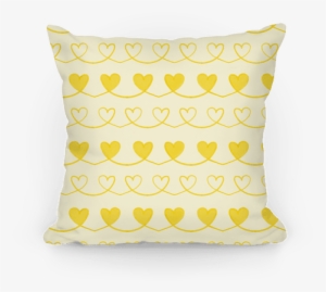 Yellow Heart Doodle Pattern Pillow - Camping Throw Pillows
