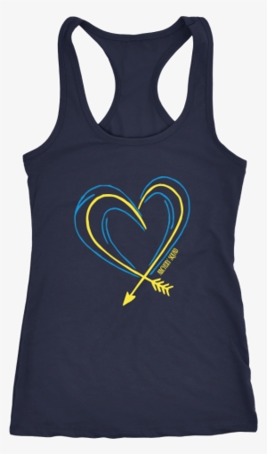 Arrow Heart Doodle Midnight Navy Tank - Dog Lover And Runner Tank Top - Can't Jog Without Dog