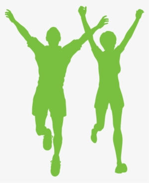 Fitness Logo Silhouette - Green Runner Png