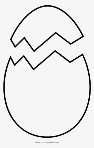 Cracked Egg Coloring Page - Line Art