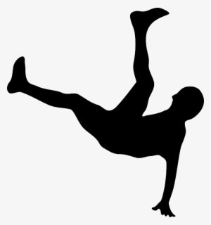 Breakdance, Bicycle Kick, Black, Kick, Silhouette - Person Falling Clip Art