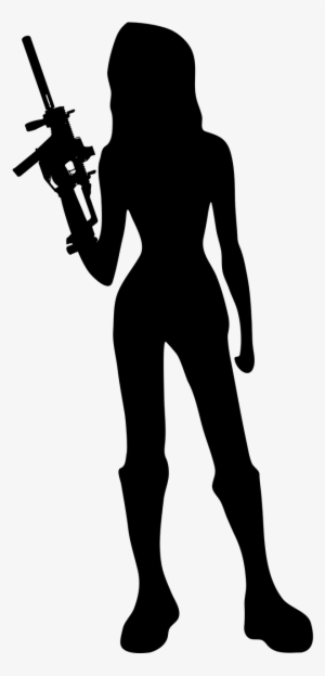 Girl Gun Silhouette - No Profile Picture Female