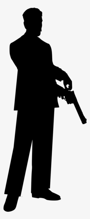 Silhouette Gun Weapon - Silhouette Of Man With Gun