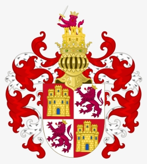Arms Of The Crown Castile With The Royal Crest - Castile And Leon Coat Of Arms