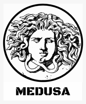 medusa logo - medusa black and white graphics