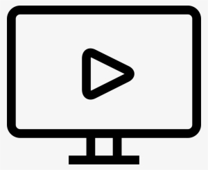 Multimedia Play Button Symbol On Monitor Screen Svg - Multimedia Symbol