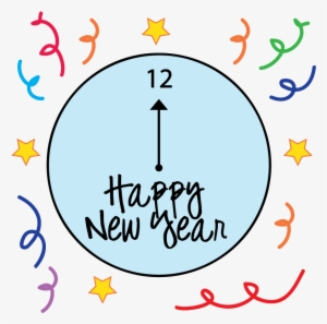 New Years Fireworks Clipart - New Year Clock Clipart