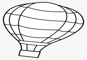 Vintage Hot Air Balloon Basket Template Black And White - Outline Of Air Balloon
