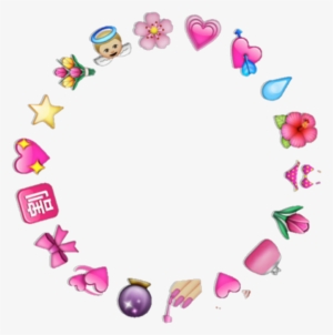 Icon Angel Flower Hearts Cute Kawaii Kpop Fofo Flor - Heart Emoji Circle Png