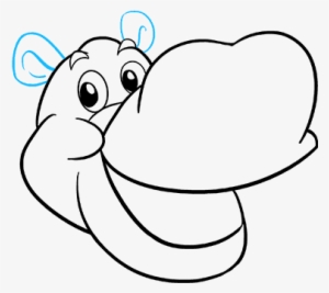 How To Draw Hippo - Drawing