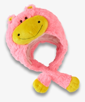 Neonz Hippo Hat - My Pillow Pets Premium Plush Hat Neonz Neon Pink/yellow