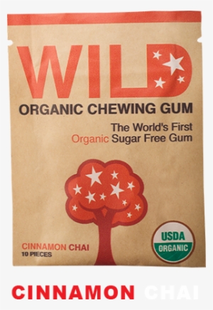 Cinnamon Chai Wild Organic Chewing Gum - Organic Bubble Gum