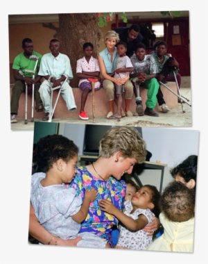 Princess Diana Sits With Children Injured By Mines - Toddler