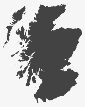 Scotland Map Silhouette - Scotland England Wales Map