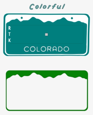Big Image - Colorado License Plate Clipart
