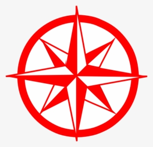 Red Compass Clip Art At Clker - Compass Rose