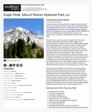Eagle Peak Field Guide - Red Rock Canyon Lake Forest Hike