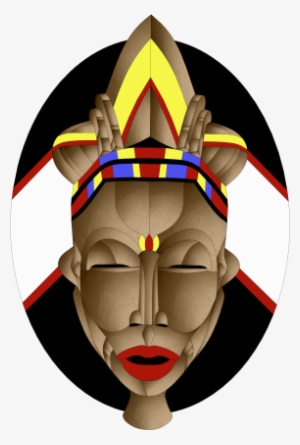 African Mask - " - Stained Glass