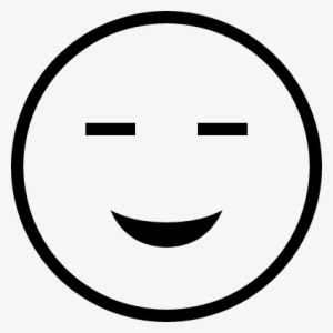 Grinning Happy Face With Closed Eyes Vector - Emoji Face Outline Png