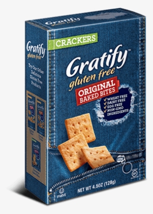 serving options - - gratify gluten free crackers, original baked bites