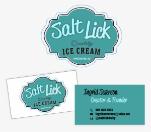 Salt Lick Ice Cream - Ice Cream Logo Card