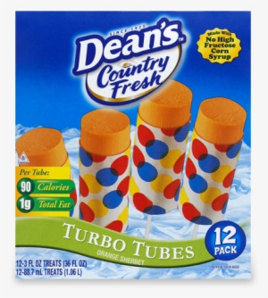 Dean's Country Fresh Orange Turbo Tubes - Deans Country Fresh Variety Pack, Premium Novelty,