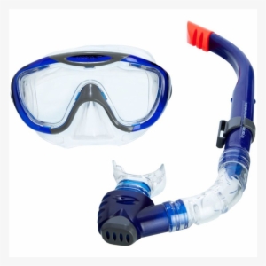 Speedo 8 016585052 Glide Mask & Snorkel Set Grey/blue - Diving Mask