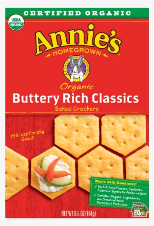 Annie's Organic Buttery Rich Classic, Baked Snack Crackers, - Organic Crackers