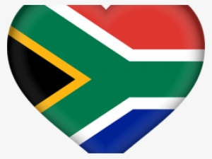 South Africa Flag Clipart Png - Flag Heart South Africa
