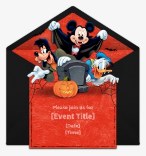 Camping Kids Camp Clip Art - Mickey Mouse Halloween Invitations